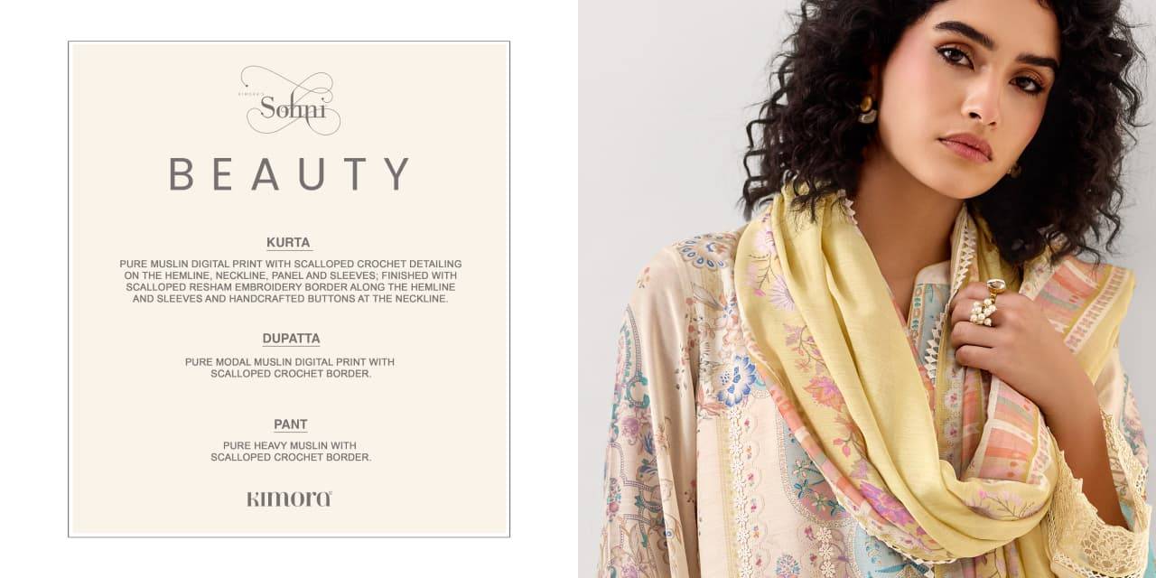 Sohani Beauty Vol 84 By Kimora suit 911 To 914 Series Stylish Beautiful Colourful Muslin Dresses At Wholesale Price